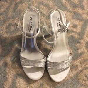 Kenneth Cole reaction silver heels